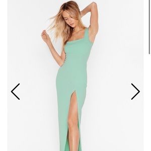 nasty gal square with me maxi dress💚